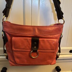 Tasche Crossbody Bag Shoulder Purse, Peach & Black. Super Strong